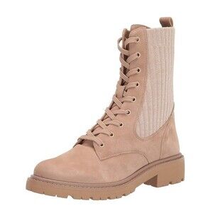 Sam Edelman Womens 7.5 M Sesame Tan Sweater Lace Up Combat Boots NIB JB9